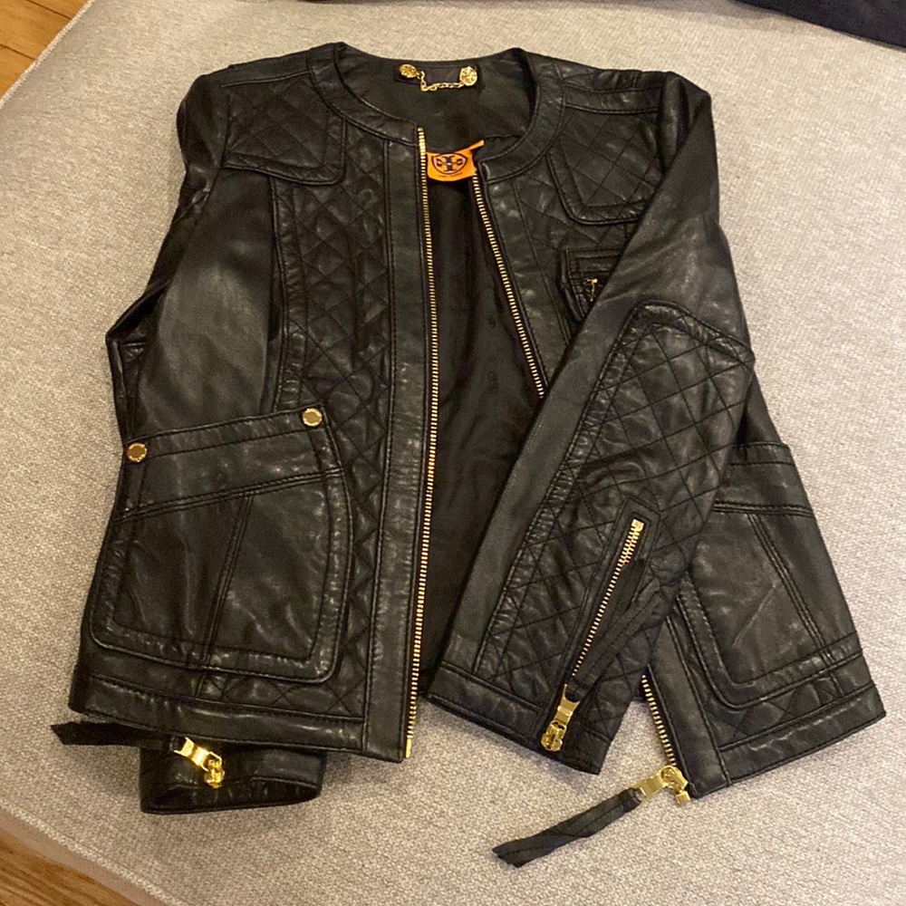 Tory Burch black leather jacket